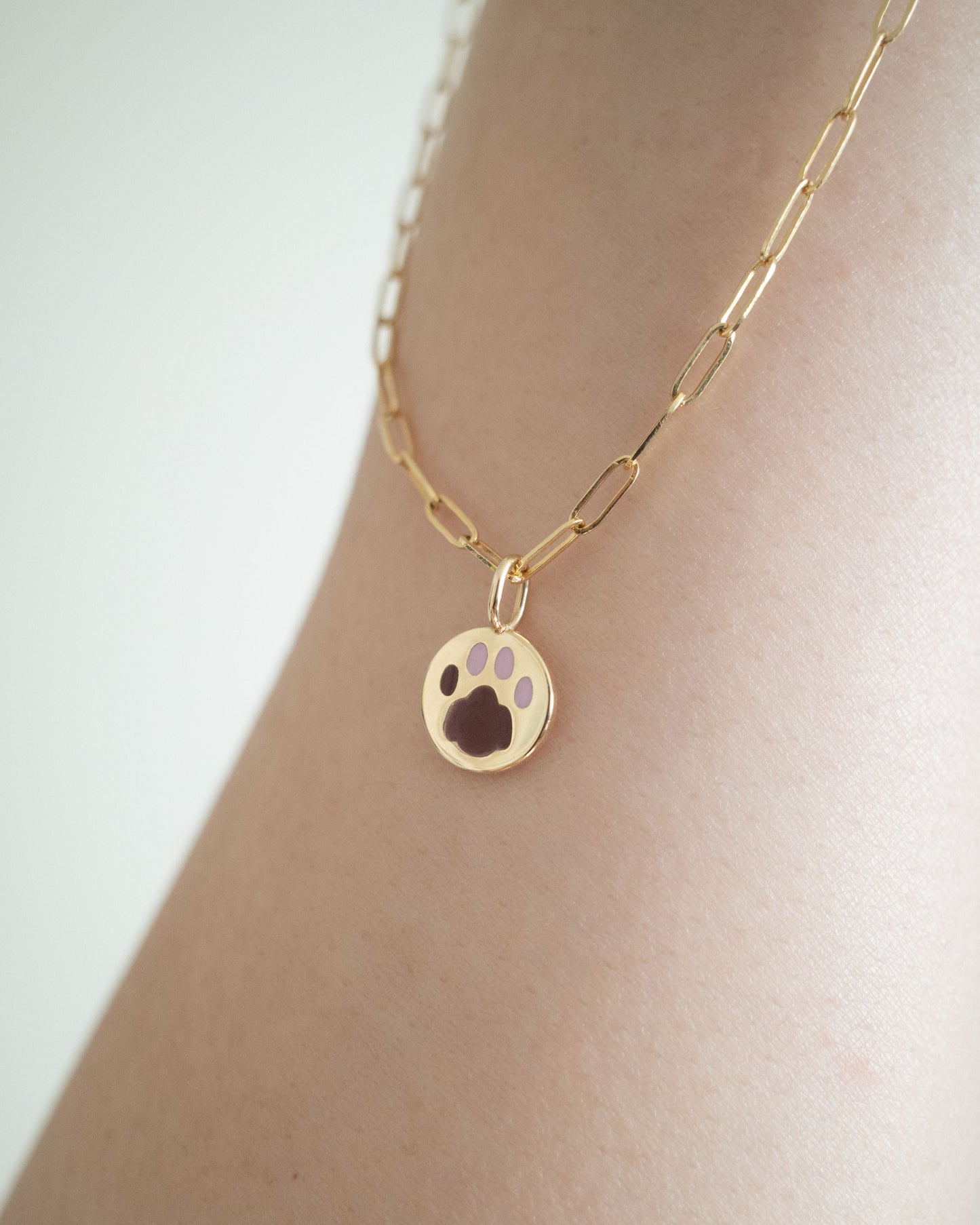 enamel charm - paw print