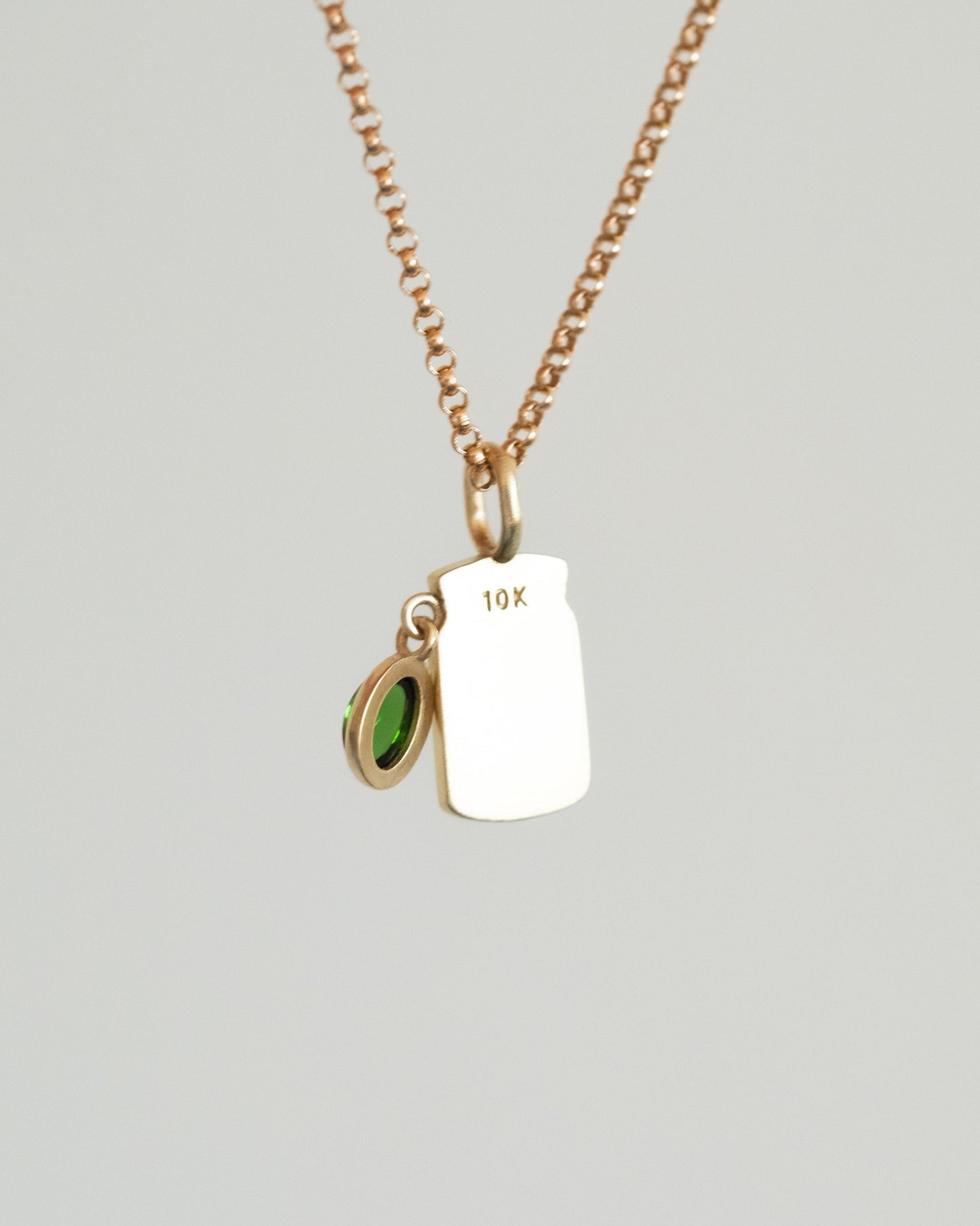 enamel charm - pickle jar