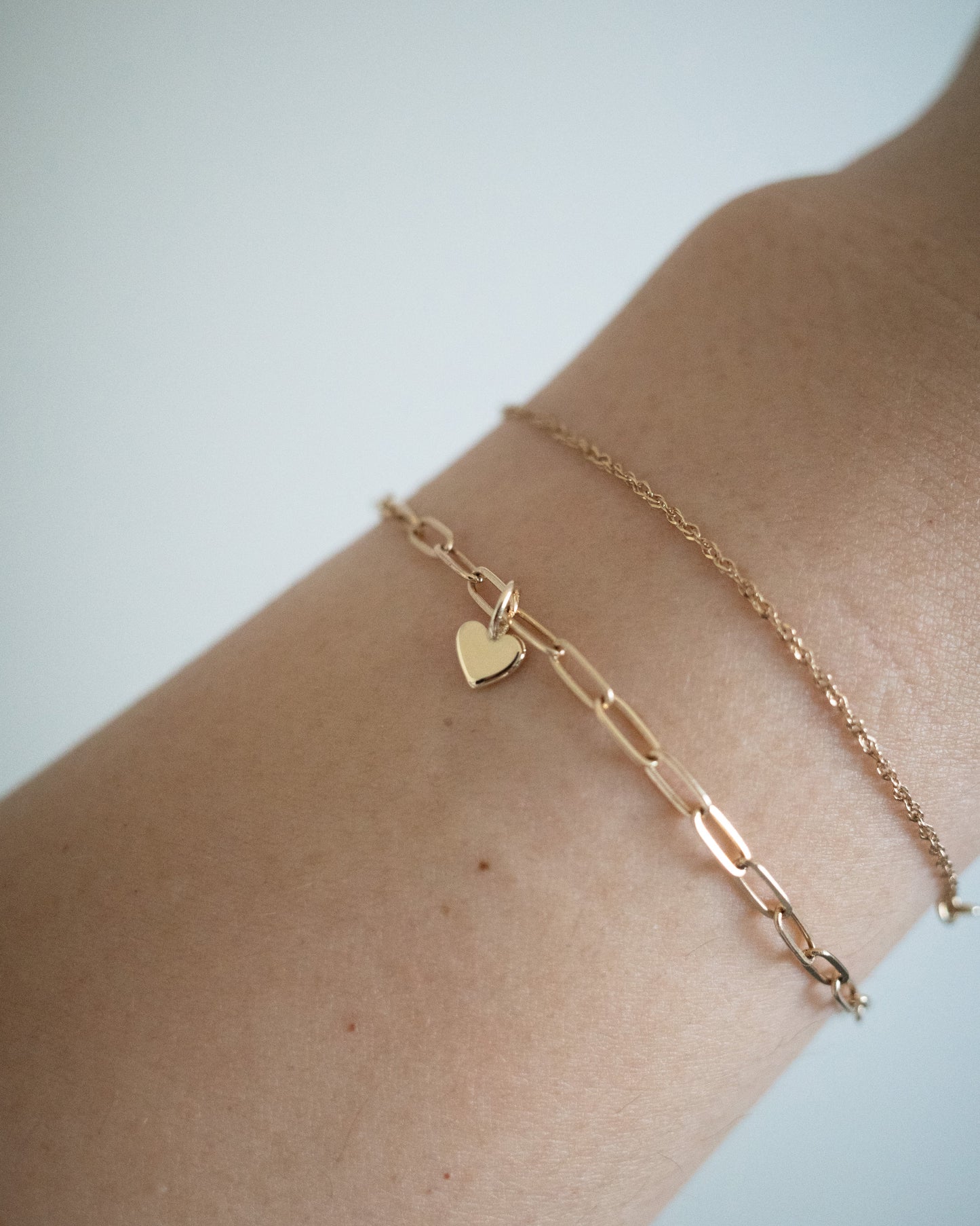 gold charm - mini heart