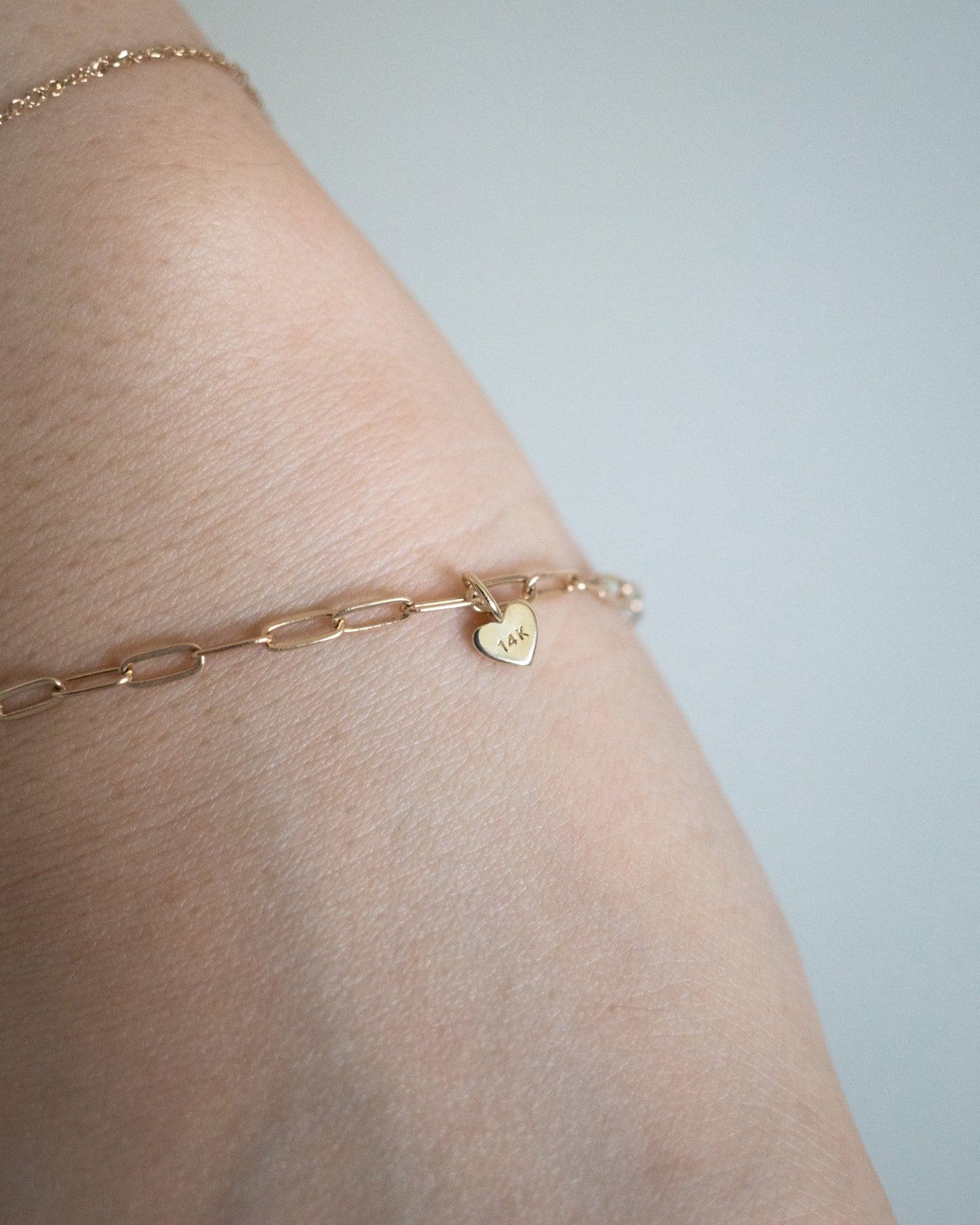 gold charm - mini heart