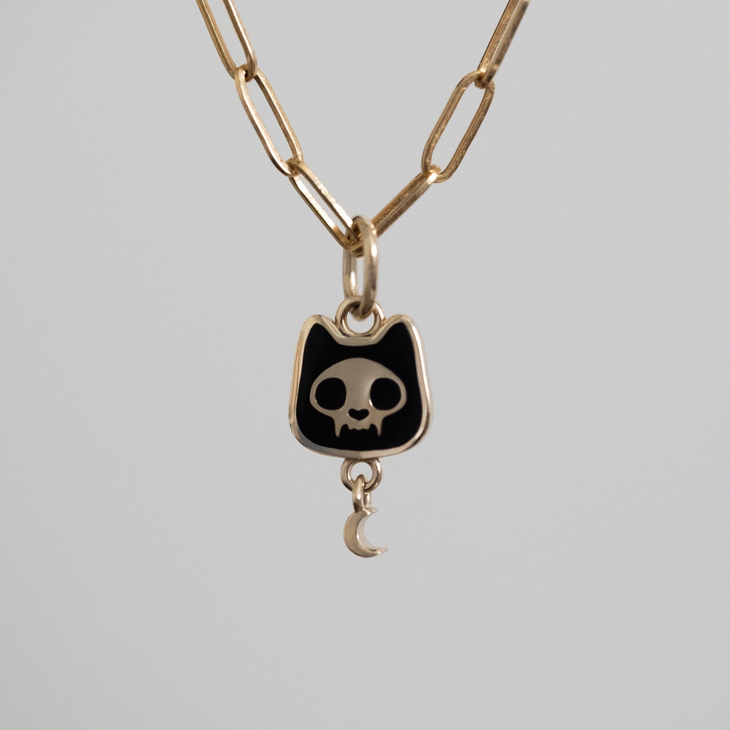 halloween charm - cat skull